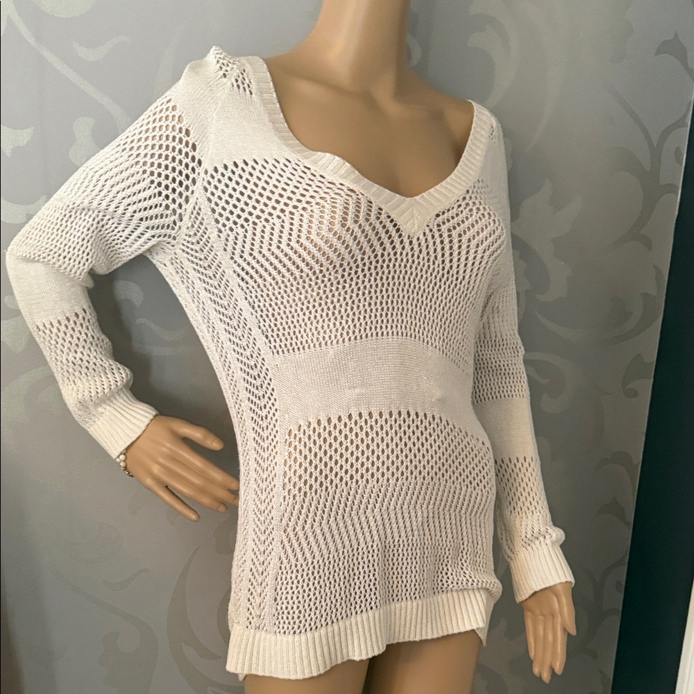 Cache Ivory Knit Top - image 1